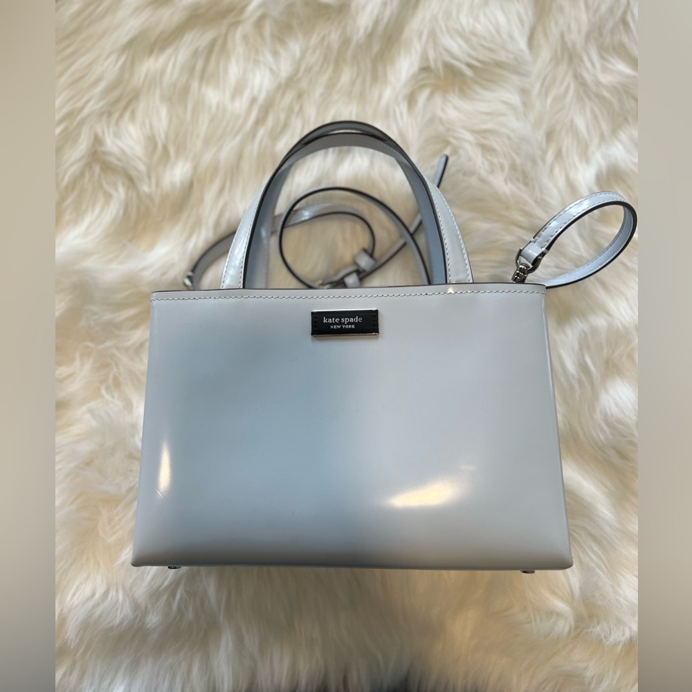 Kate spade ♠️ medium size cross body purse color blue EUC - Picture 4 of 9